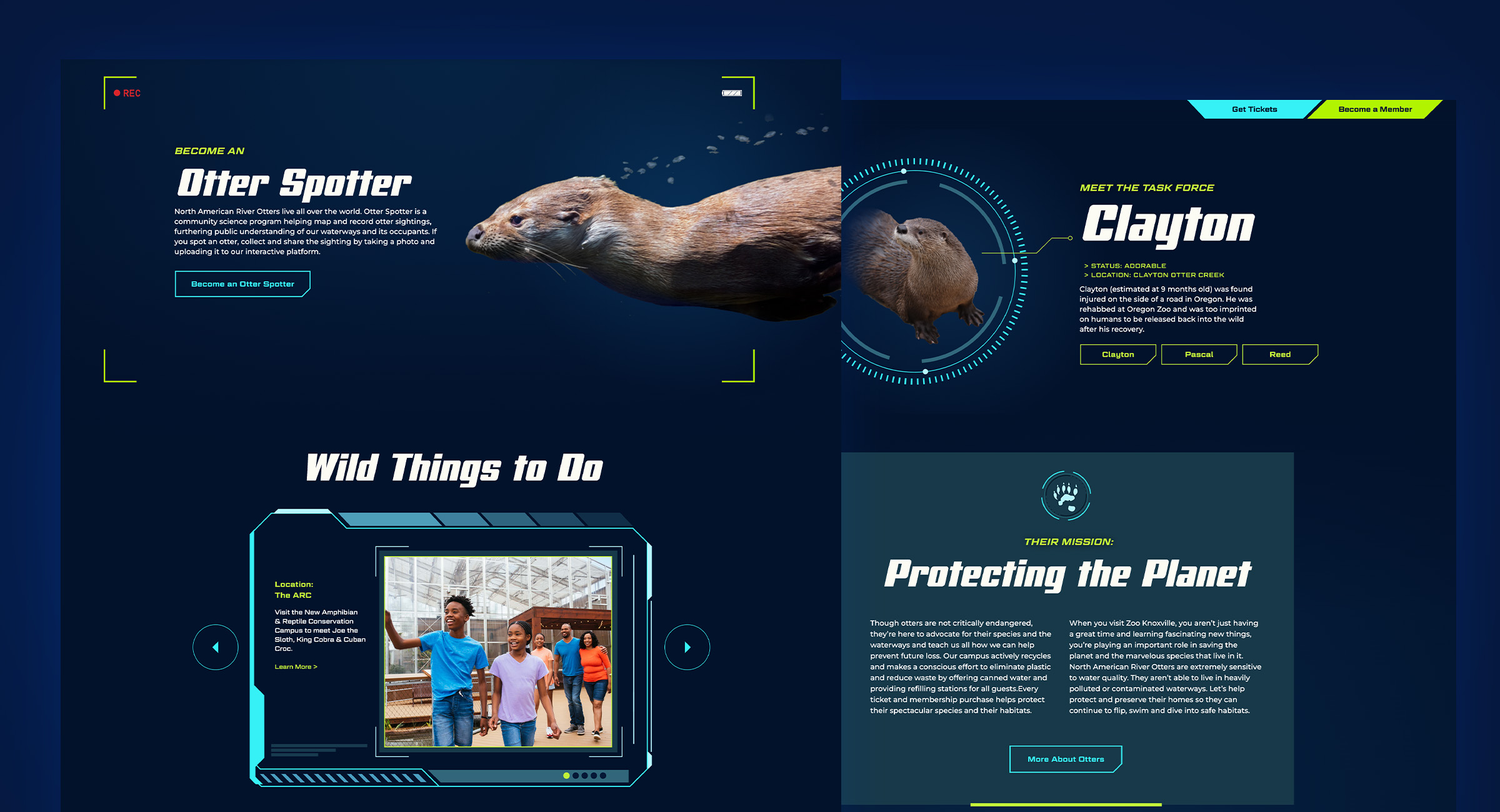 otters on a mission website