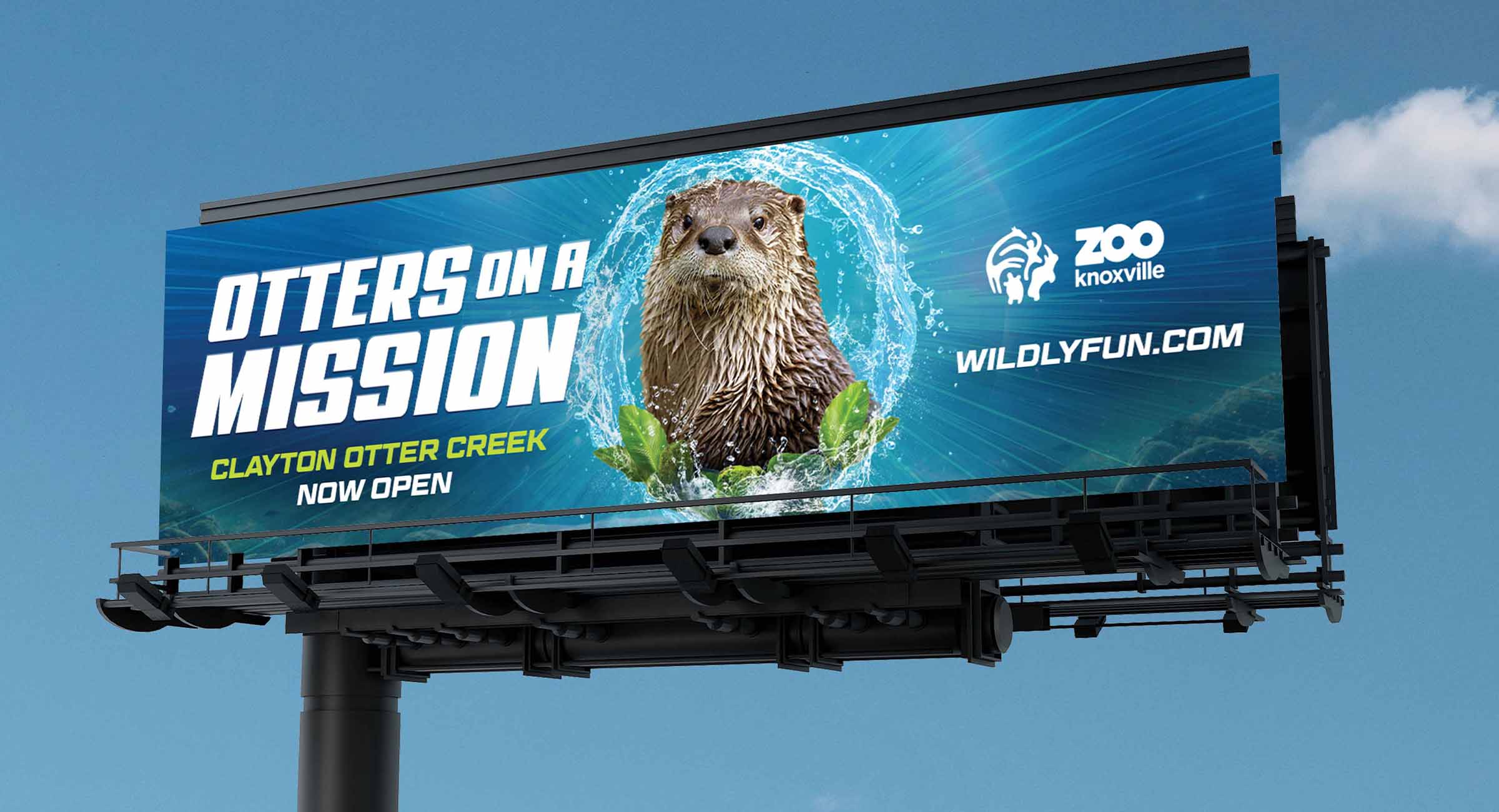 otters on a mission billboard