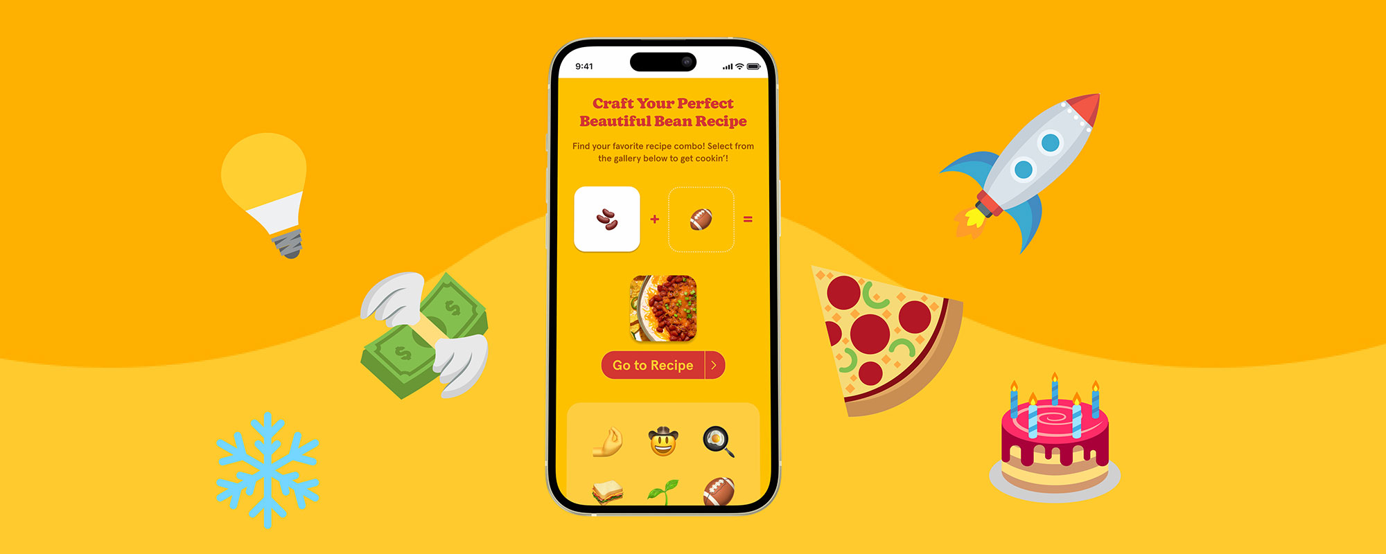 Mobile screenshot of an interactive game created for Bush's Beans.