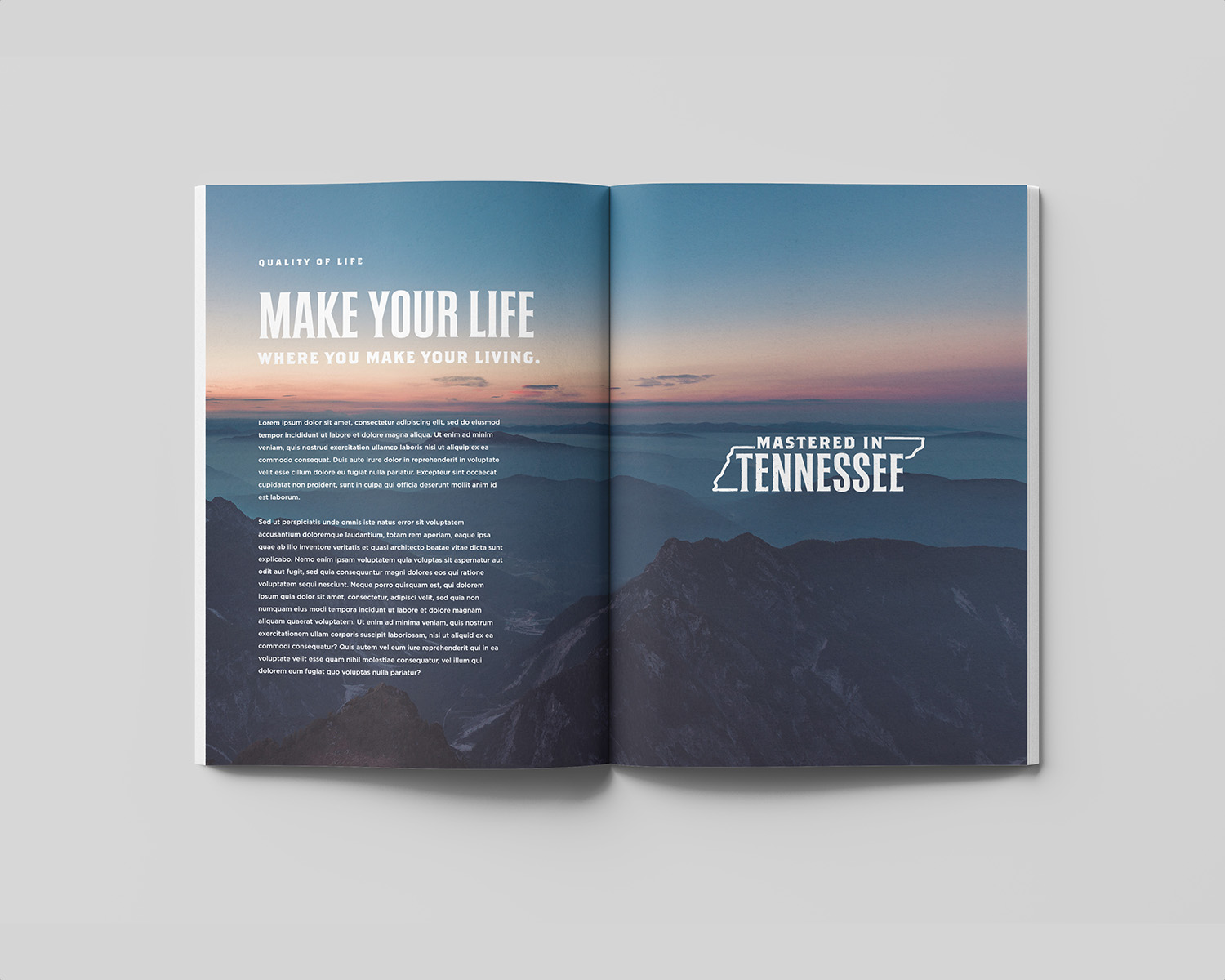 Magazine spread for Mastered in TN.