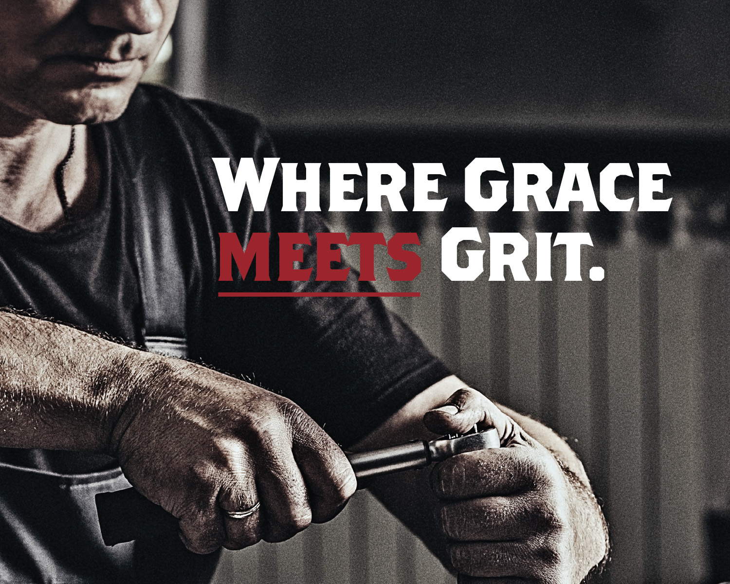 Ad for Mastered in Tennessee saying Where grace meets grit.