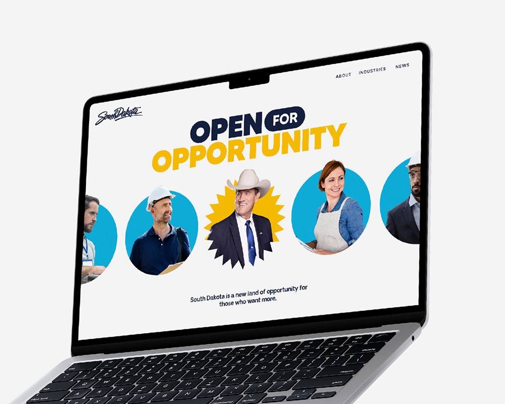 Laptop showing campaign.