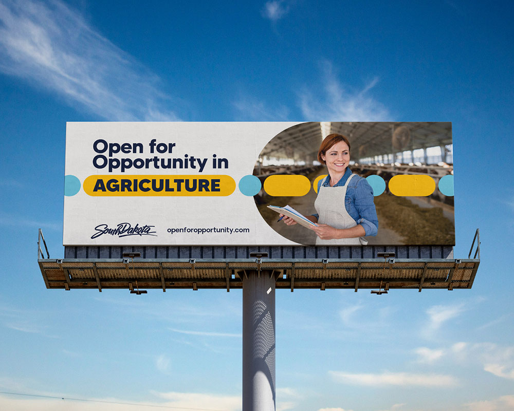 Open for Opportunity billboard.