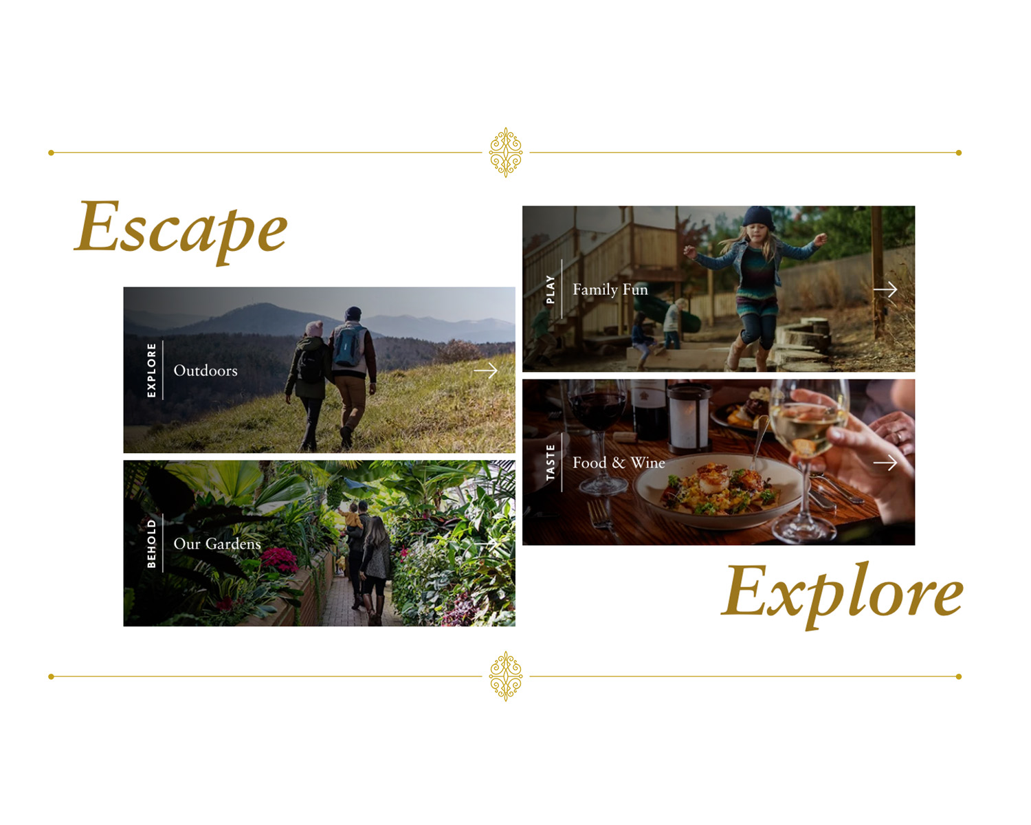 Screenshot from the Biltmore web design.