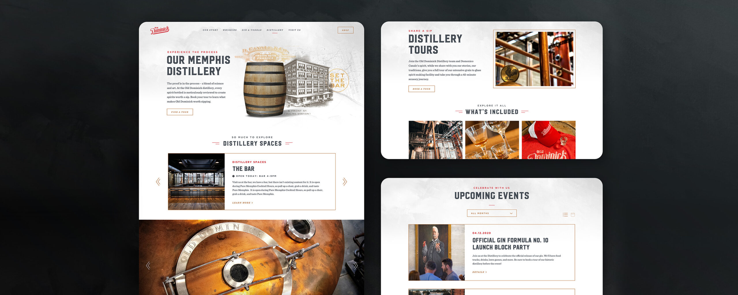 multiple screenshots of the ODD website.