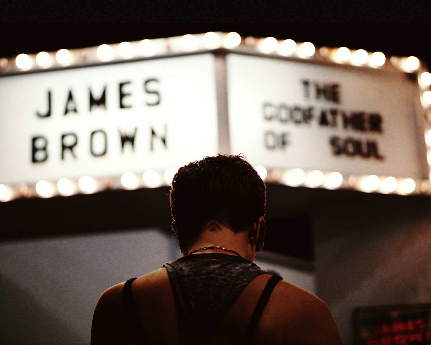 Person going into the theater.