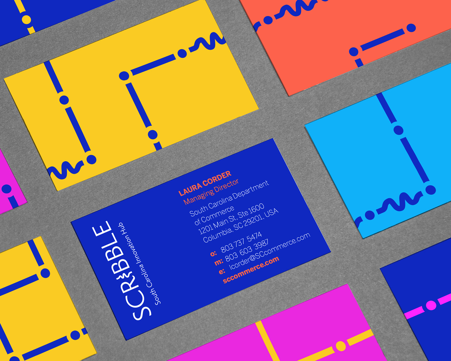 Scribble business cards.