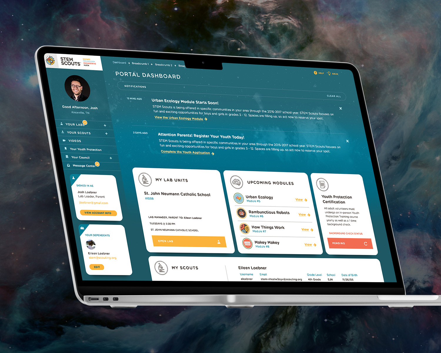 STEM website portal.